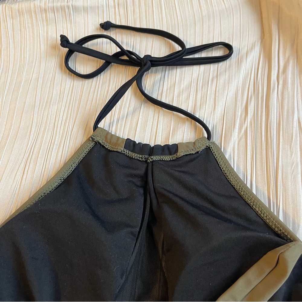 Cupshe Olive Green and Black One-Piece Swimsuit - Picture 9 of 12